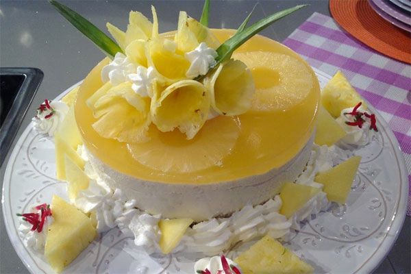 Cheese cake all'ananas e vaniglia