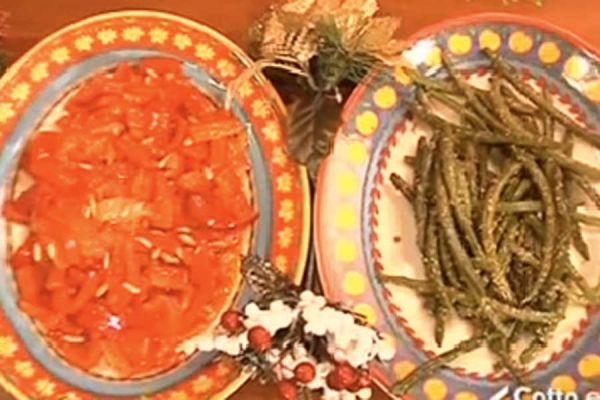Fagiolini al sesamo e peperoni in agrodolce - cotto e mangiato