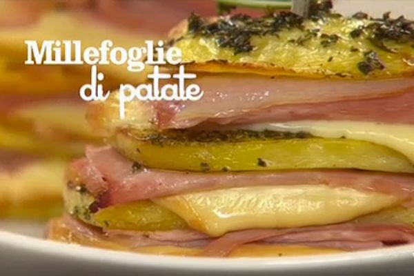 Millefoglie di patate con scamorza e prosciutto - I men di Benedetta