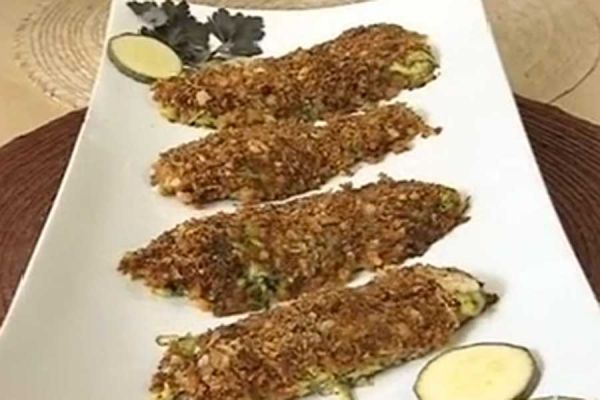 Filetto di pesce in crosta di zucchine - cotto e mangiato