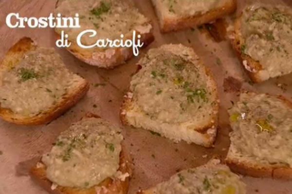 Crostini ai carciofi e riso - I men� di Benedetta
