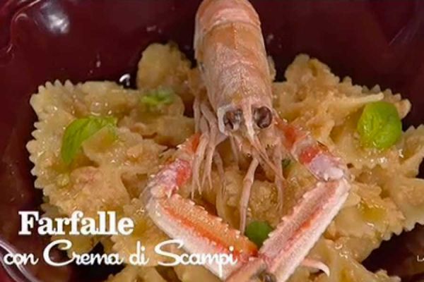 Farfalle con crema di scampi - I men� di Benedetta