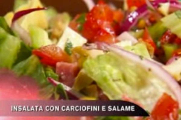 Insalata con carciofini e salame - Cucina con Buddy