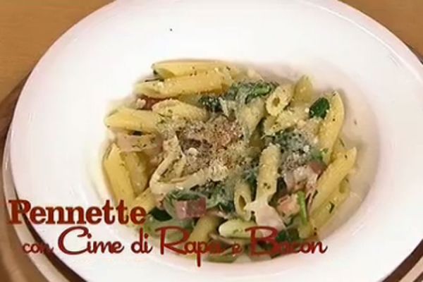 Pennette con cime di rapa e bacon - I men� di Benedetta