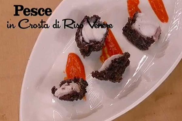 Pesce in crosta di riso venere - I men� di Benedetta