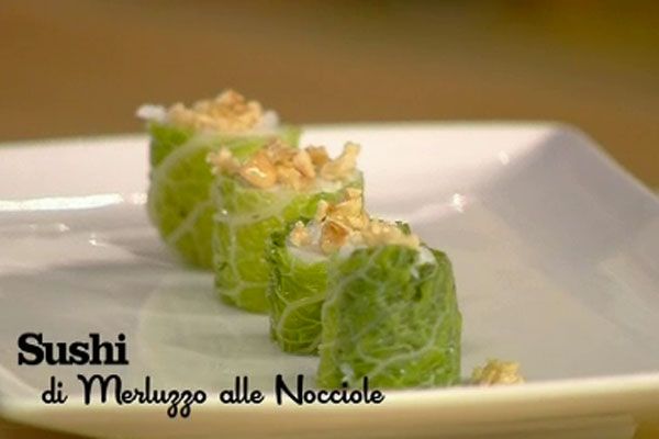Sushi di merluzzo alle nocciole - I men� di Benedetta