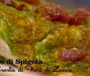 Filetto di spigola in crosta di fiori di zucca - I men� di Benedetta
