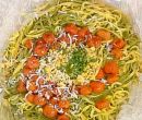 Paglia e fieno al cartoccio con rag� di pollo e zafferano - Sorelle Landra