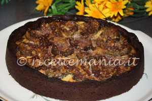 Crostata di fichi e noci al cioccolato