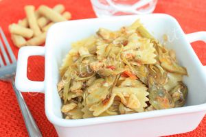 Pasta con carciofi e gallinella