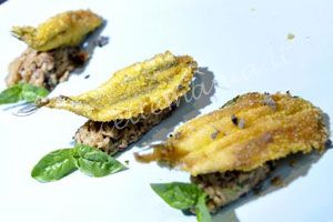 Alici fritte con le melanzane - Alessandro Borghese