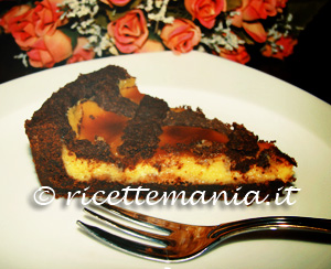 Crostata al cacao con crema cotta