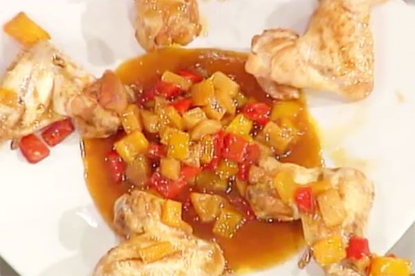 Ricetta Alette di pollo con ananas in agrodolce Alette di pollo con ananas in agrodolce