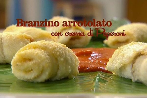 Branzino arrotolato con crema di peperoni - I men di Benedetta