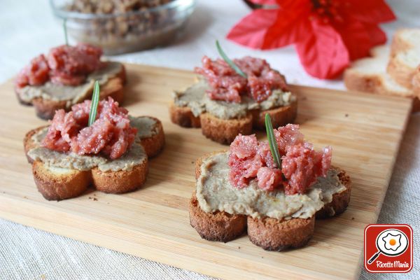 Bruschette alla crema di lenticchie