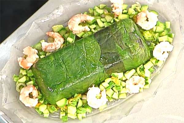 Cake di riso con bietole zucchine e gamberi - Sorelle Landra