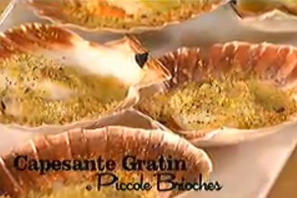 Capesante gratinate e piccole brioches - I men di Benedetta