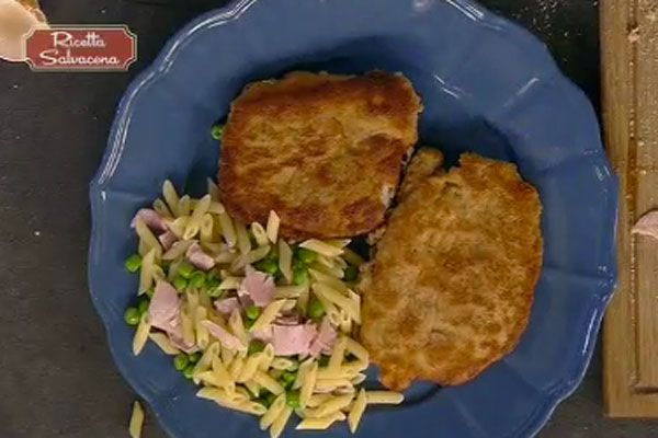 Cordon bleu e pasta e piselli - I men di Benedetta