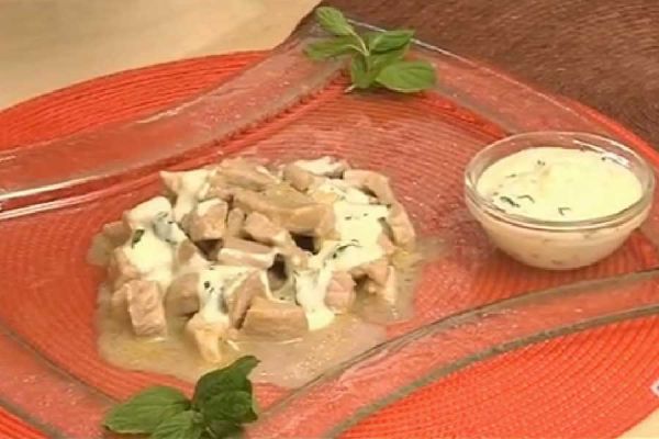 Cubotti di maiale con yogurt e menta - cotto e mangiato