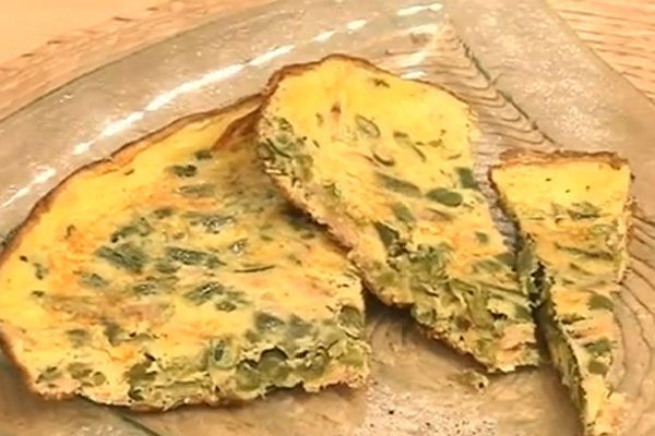 Frittata con tonno e fagiolini - cotto e mangiato