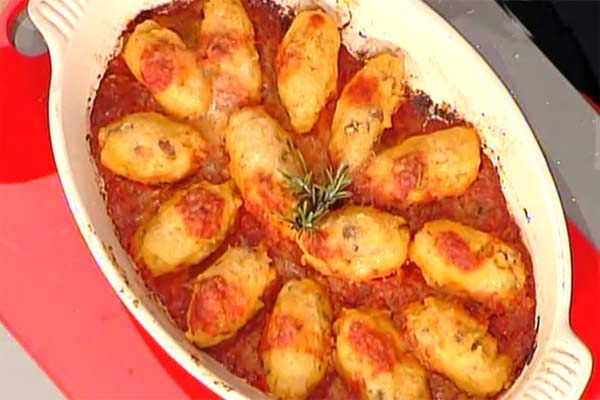 Gnocchi gratinati di polenta con fagioli borlotti - Anna Moroni