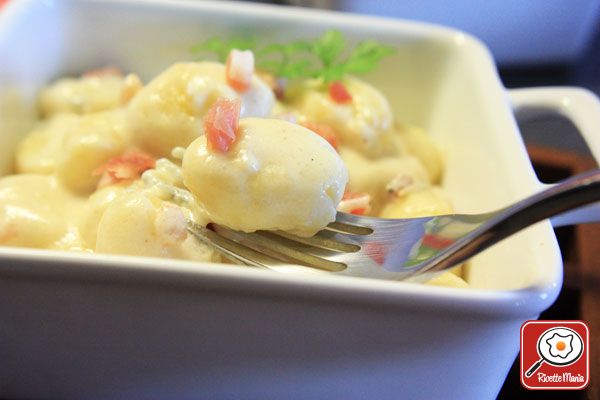 Gnocchi al gorgonzola e speck