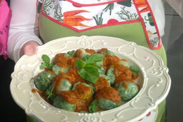 Gnudi con crema al pomodoro - Luisanna Messeri