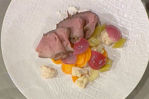 Ricetta Insalata di arrosto freddo con verdure agrodolci - Andrea Ribaldone Insalata di arrosto freddo con verdure agrodolci - Andrea Ribaldone