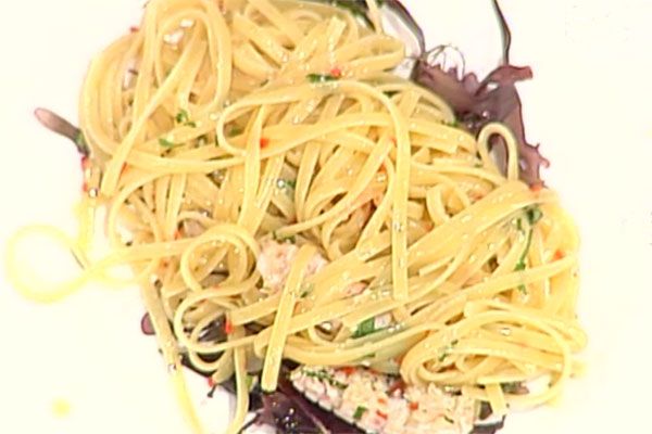 Linguine aglio olio peperoncino e pannocchie - Gianfranco Pascucci