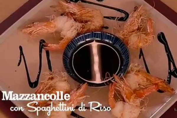 Mazzancolle con spaghettini di riso - I men di Benedetta