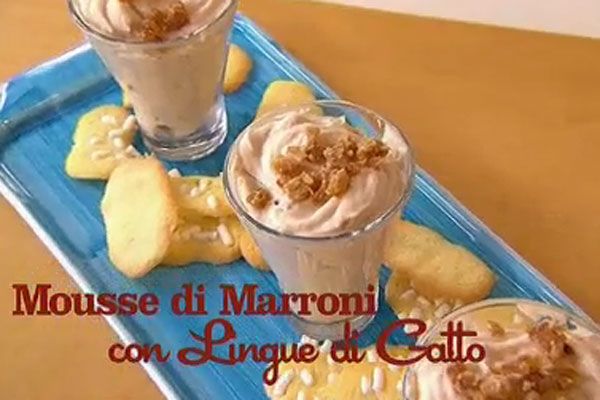 Mousse di marroni con lingue di gatto - I men di Benedetta