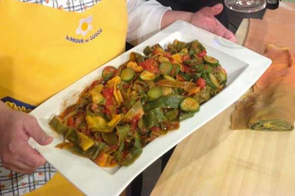 Pappardelle variegate con le zucchine