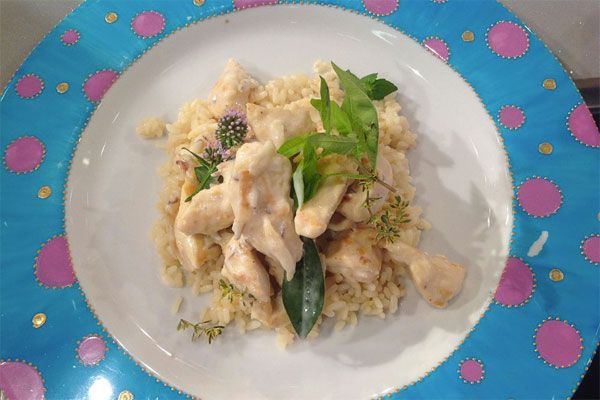 Bocconcini di pollo al limone e cocco con riso pilaf allo zafferano - Sergio Barzetti