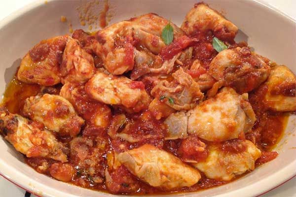 Pollo alla romana con crescia