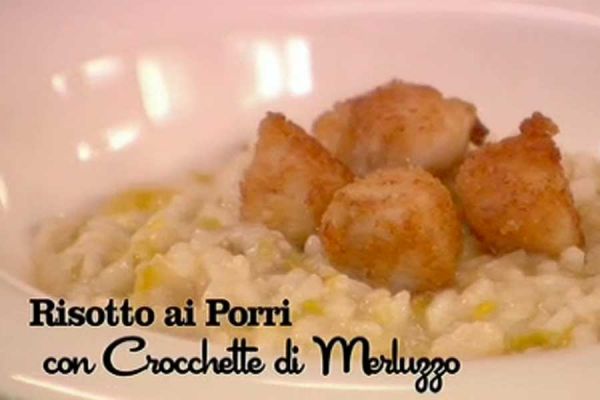 Risotto con porri con crocchette di merluzzo - I men di Benedetta