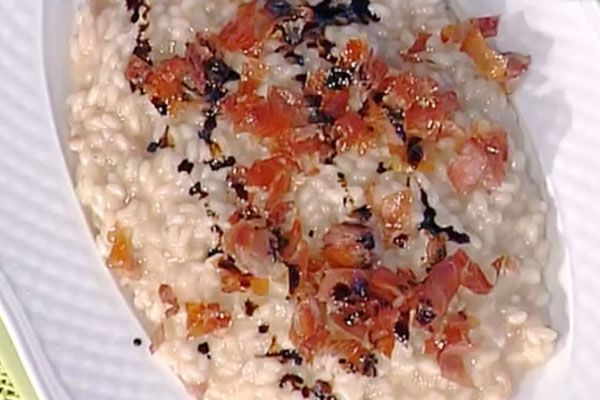 Risotto al culatello grana e aceto balsamico