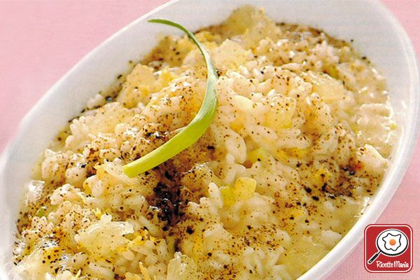 Risotto al limone con polvere di liquirizia