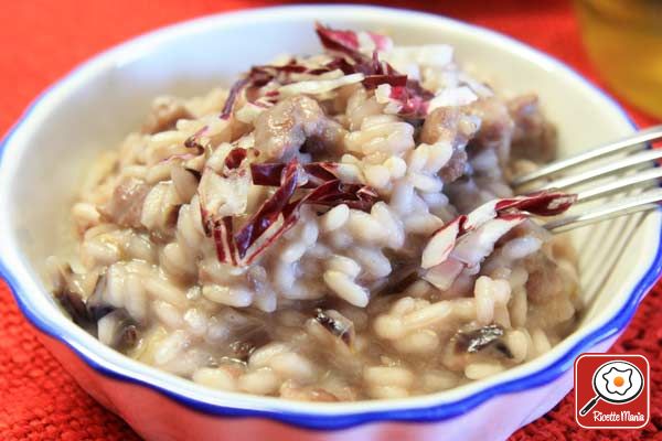 Risotto con salsiccia e radicchio