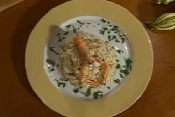 Risotto agli scampi - cotto e mangiato