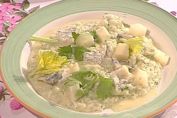 Risotto verde al sedano e gorgonzola