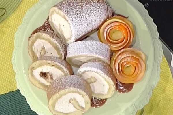 Rollata con cuore di panna al caramello