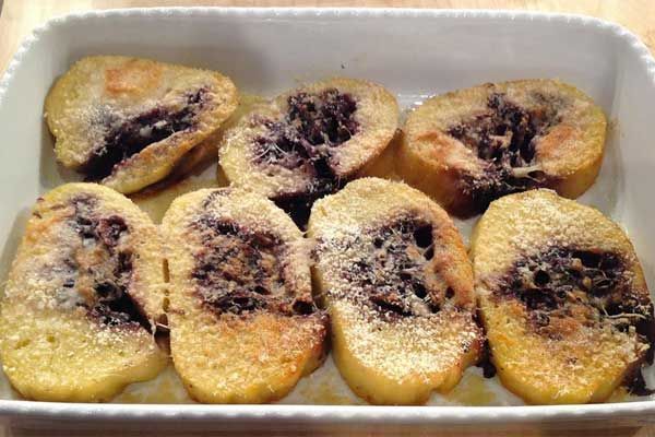 Rotolo di patate al radicchio