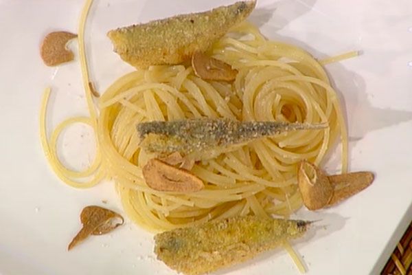 Spaghetti aglio olio e sarda ripiena - Andrea Ribaldone