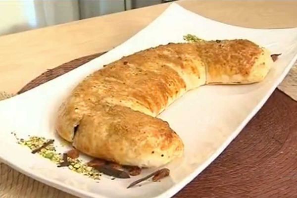 Strudel di ricotta e cioccolato - cotto e mangiato