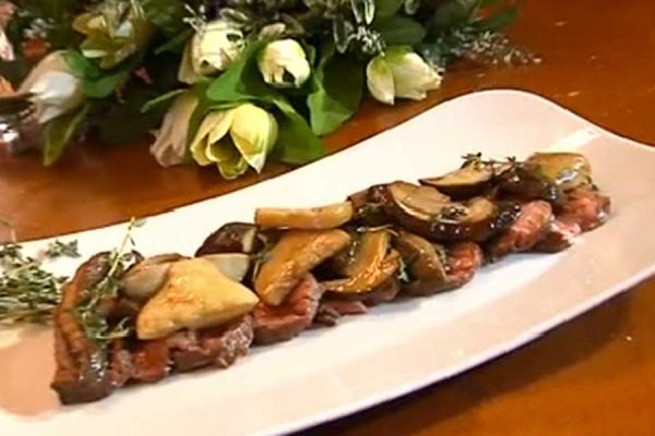 Tagliata ai funghi porcini - cotto e mangiato