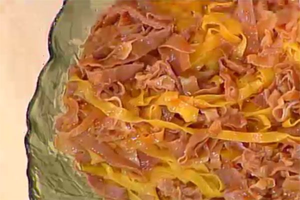 Tagliatelle al prosciutto - Alessandra Spisni