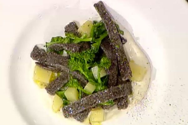 Tagliatelle di grano saraceno con cime di rapa - Andrea Ribaldone