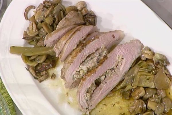 Rotolo di vitello con funghi e carciofi - Anna Moroni