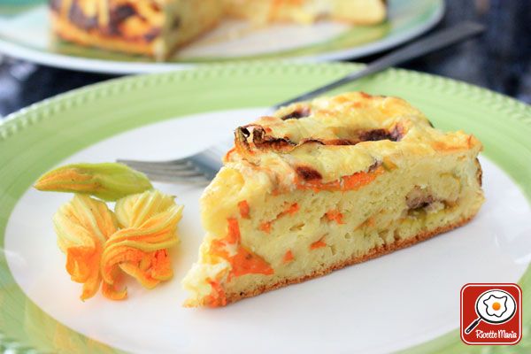 Torta salata ai fiori di zucca