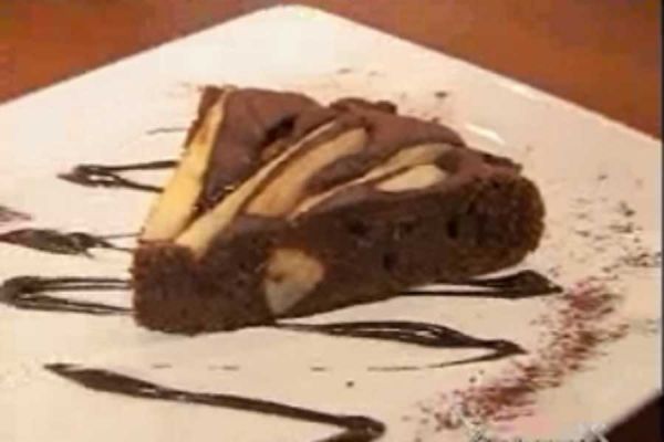 Torta di cioccolato e pere - cotto e mangiato